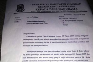 Surat edaran rettribusi desa